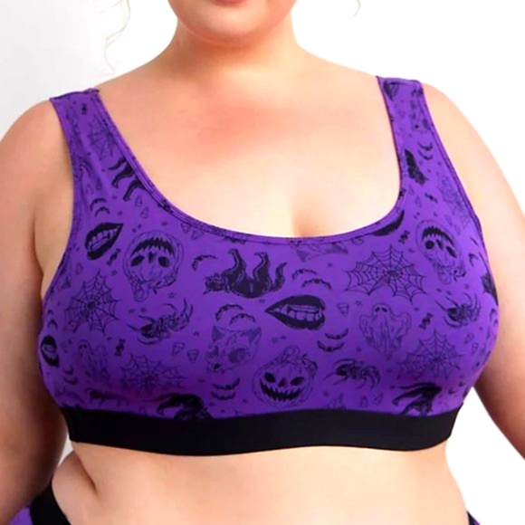 ❤️NWT TORRID BRA FANGS CATS PUMPKINS HALLOWEEN COSTUME BRA GOTH BRA - Plus Size - Picture 6 of 9
